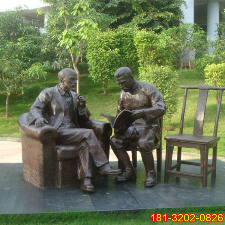 党建人物列宁和斯大林铜雕案例